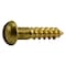 Midwest Fastener Wood Screw, #4, 1/2 in, Plain Brass Round Head Slotted Drive, 60 PK 62074 - alternate 1